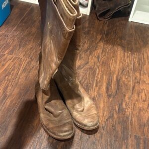 Frye Tan Leather Riding Boots